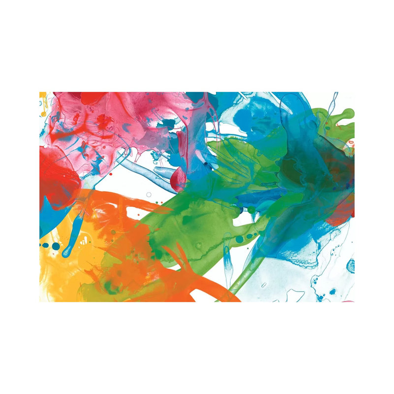 Primaire abstrait III par June Erica Vess - peinture sur toile tendue, H 8 po x l 12 po x P 0,75 po