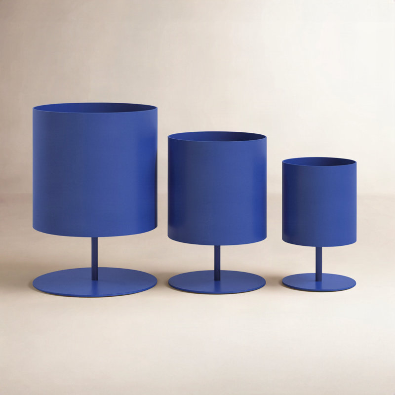 Gabriele Metal Pot Planter, Blue