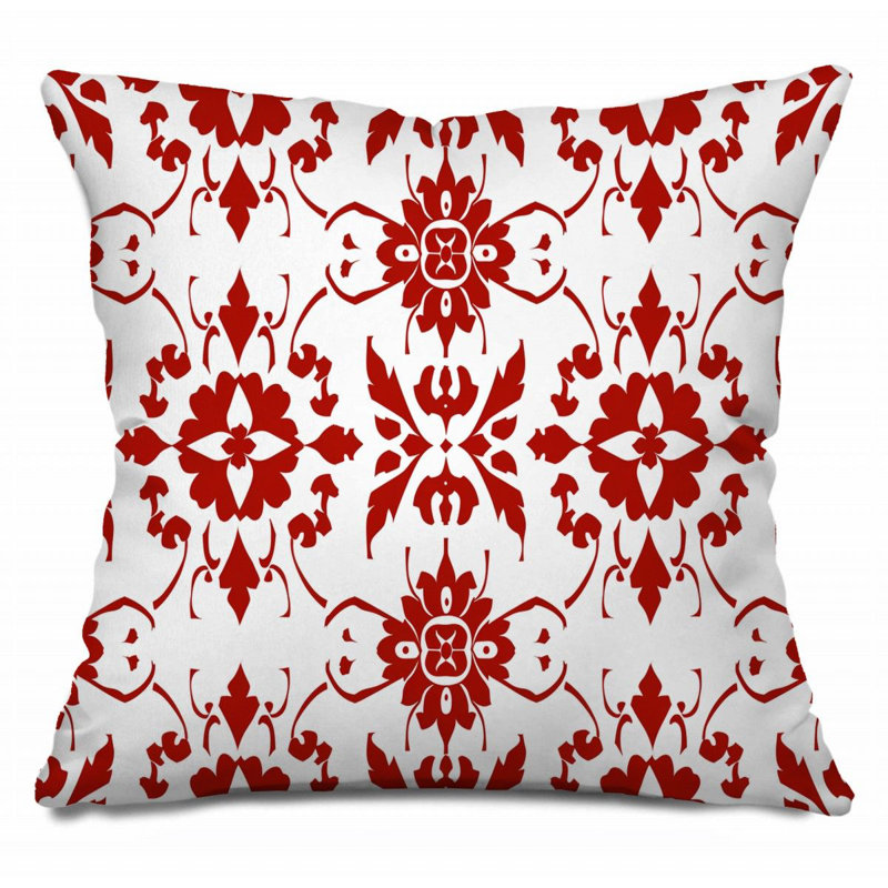  Damask   Reversible Throw Pillow, 26"H x 26"W