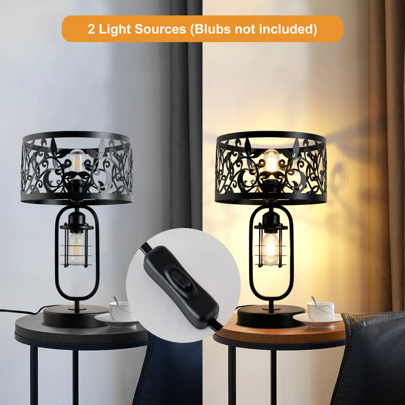 2- Light 48.5cm Industrial Metal Table Lamp