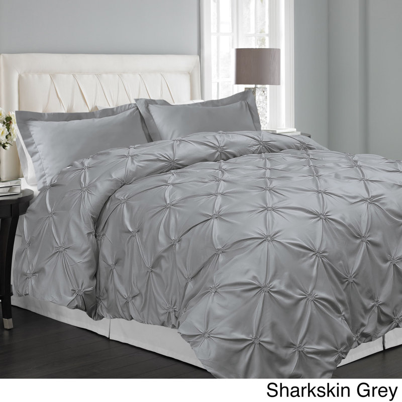 Polyester Duvet Cover, Sharkskin, Full/Queen Duvet Cover + 2 Standard Shams