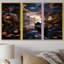 «Dinghy Floating On Misty Magic Lotus Pond», ensemble de reproductions d'art mural-108316105-108316104