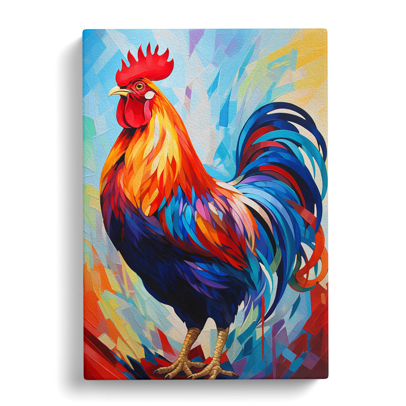 Rooster Abstract No.3 - No Frame Print, 76cm H x 50cm W x 3cm D