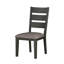 Ensemble de 2 chaises d'appoint transitionnelles avec cadre en bois et siège rembourré en tissu au look neutre