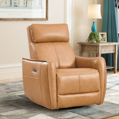 Fauteuil inclinable électrique pivotant et berçant de 32,3 po de largeur avec port USB