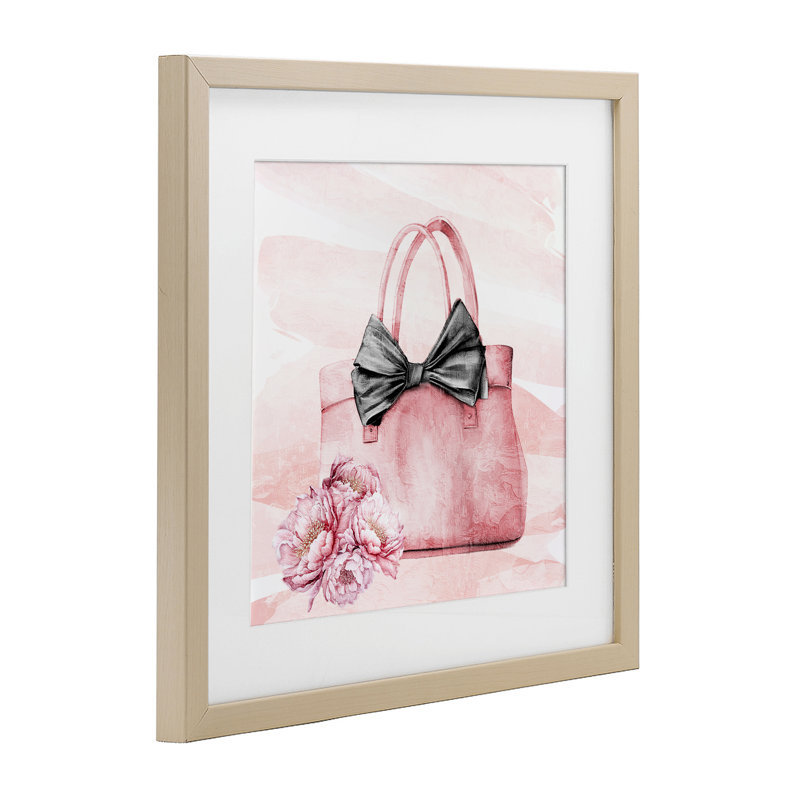 «Blush Glam Time Bag», reproduction imprimée sous verre, conception de Kim Allen, H 13 po x l 13 po