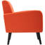 Fauteuil en polyester touffeté l 29,75 po avec pieds en bois massif Almeda-2115832559