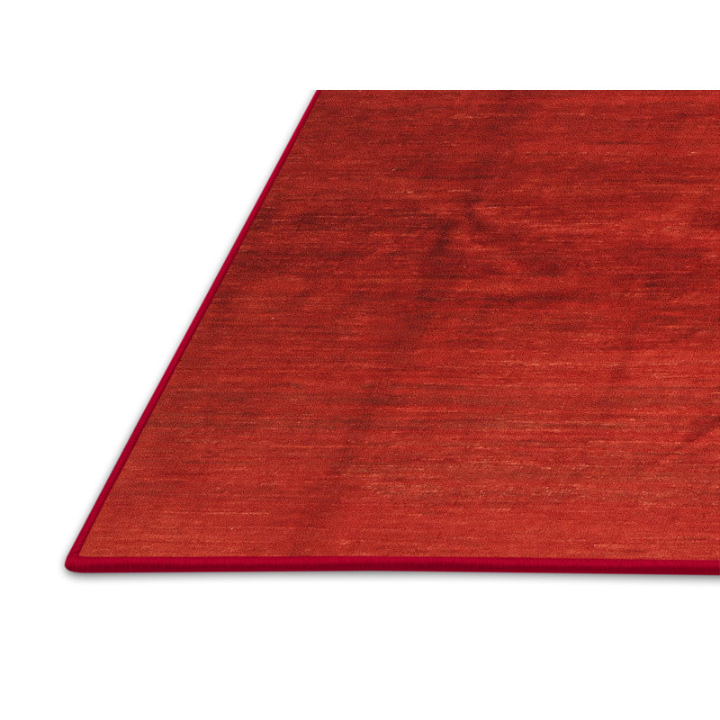 Tapis de zone rouge contemporaine, Rectangle 5 pi x 7 pi
