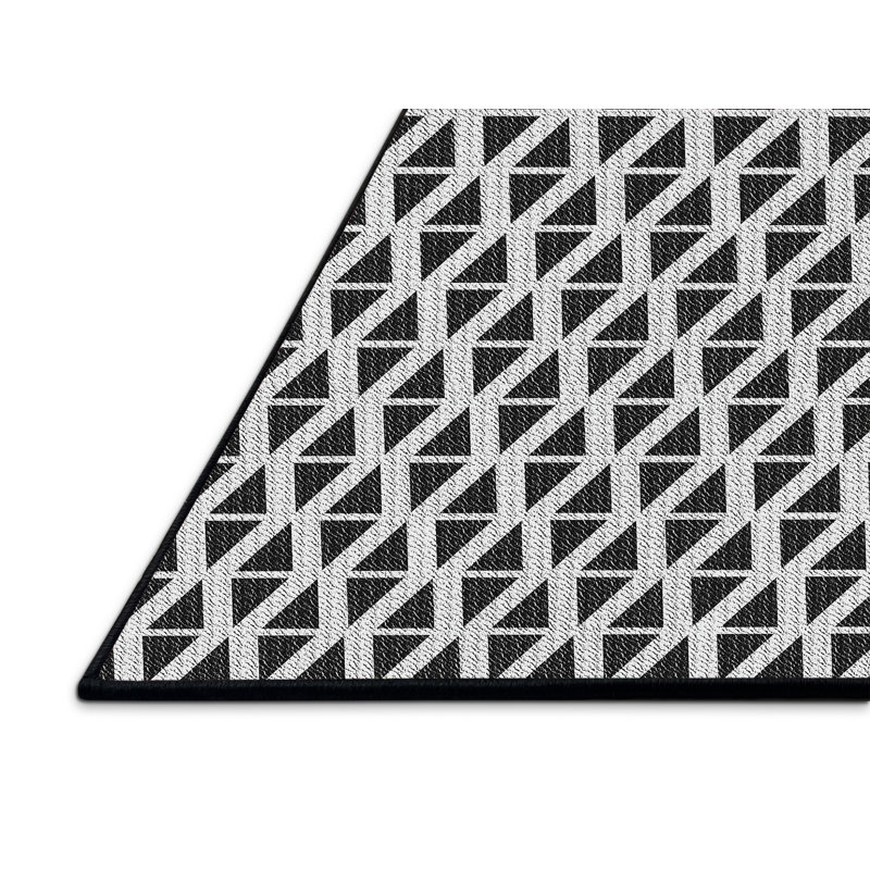 Tapis décoratif géométrique Ryans, Rectangle 5 pi x 7 pi
