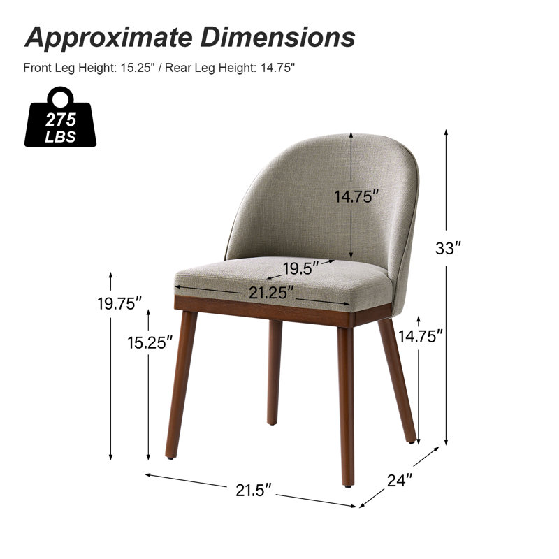 Chaise de salle à manger Kanalu, Gris