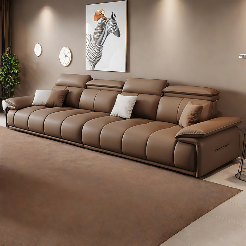 American minimalist and luxurious sofa, 35.43" H x 110.23" W x 41" D, 4