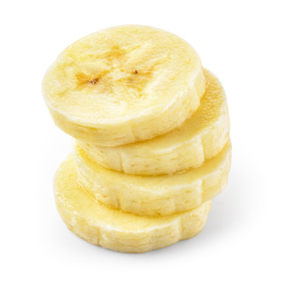 Banana Slice. Heap isolé - photographie sur toile tendue