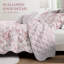 Ensemble de literie réversible, courtepointe florale en polyester 4 pièces pour une maison confortable