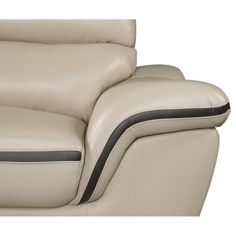 Causeuse moderne en cuir, causeuse en cuir, causeuse moderne, Beige