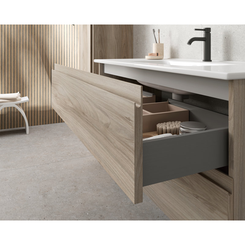 Bathroom Vanity Cabinet PASADENA Collection by DAX, Pine Ceramic