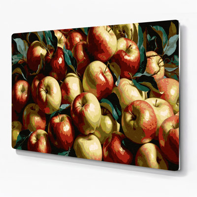 Fruit Apple Fuji Brown Metal Wall Art
