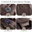 Upholstered Velvet Power Reclining Heated Massage Chair-1925998336