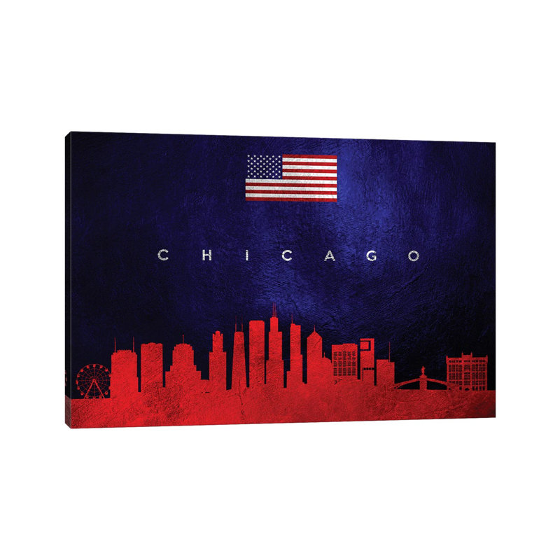 Chicago Illinois Skyline by Adrian Baldovino - Wrapped Canvas Print, 20.32 cm H x 30.48 cm W