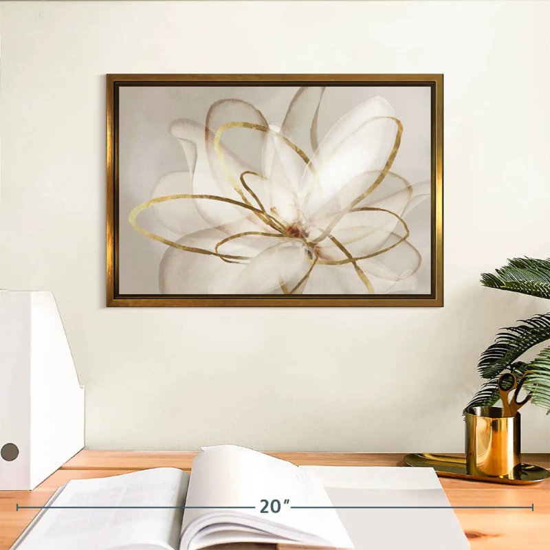 Beauté transparente, Cadre flottant doré, 13 po x 9 po