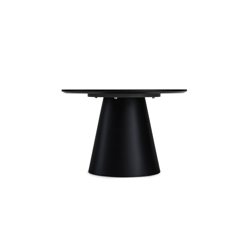 Ludwicka Coffee Table Light Grey DIA 60x40, Grey Wood, 40cm H x 60cm W x 60cm D, Dark Grey
