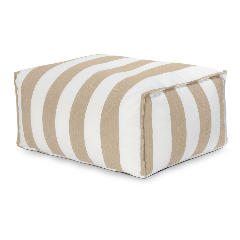  Santorin Outdoor Ottoman Pouf, Tan