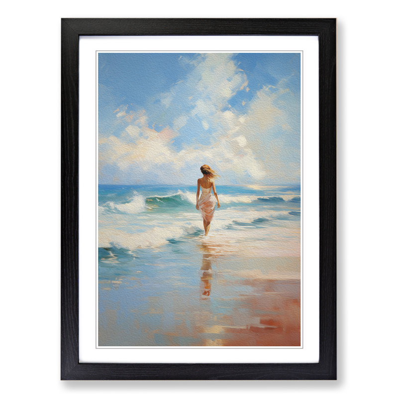 Single Picture Frame Print on Wood, Black Framed, 46cm H x 34cm W