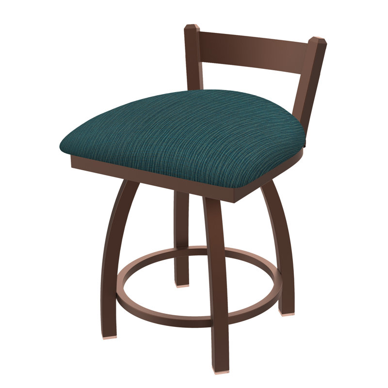 Tabouret de coiffeuse en métal Catalina, Tissu-graphique marée, Bronze