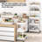 5-Tier Plastic Rolling Utility Cart with Handle, Multi-Functional Storage Trolley, Living Room, Kitchen, Movable Storage Organizer with Wheels-114210586