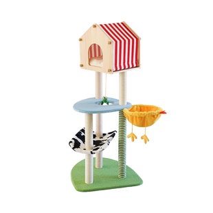 3 Tiers Cat Tree with Condons,Perch,Scratching Posts