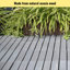 20 tuiles de terrasse à motif à rayures imbriquées, plancher carré en bois franc d'acacia gris clair 12 "x 12" pour patio, banc, bord de piscine