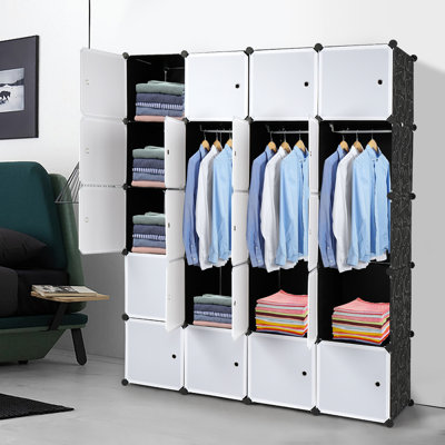 Hugley 20 Door Plastic Wardrobe