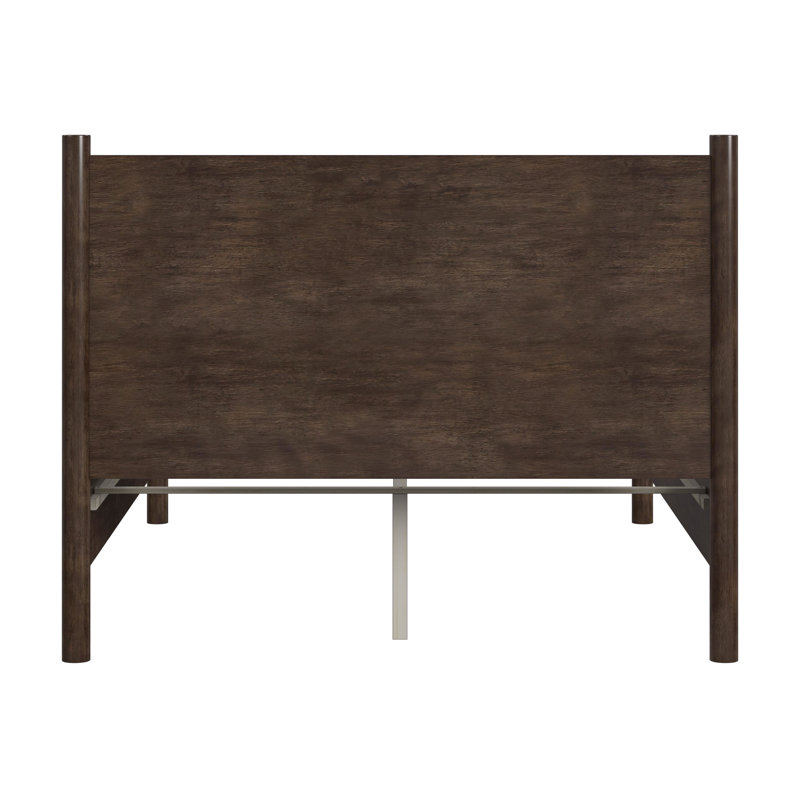 Lennon Rounded Leg Bed, Queen, Dark Brown