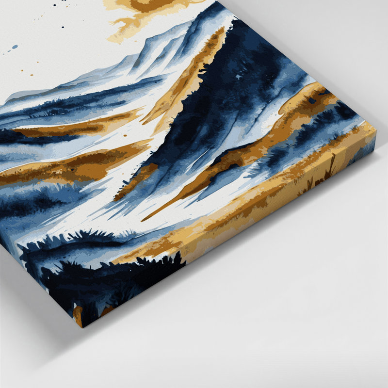 «Watercolor Landscape 52», art mural sur toile grise