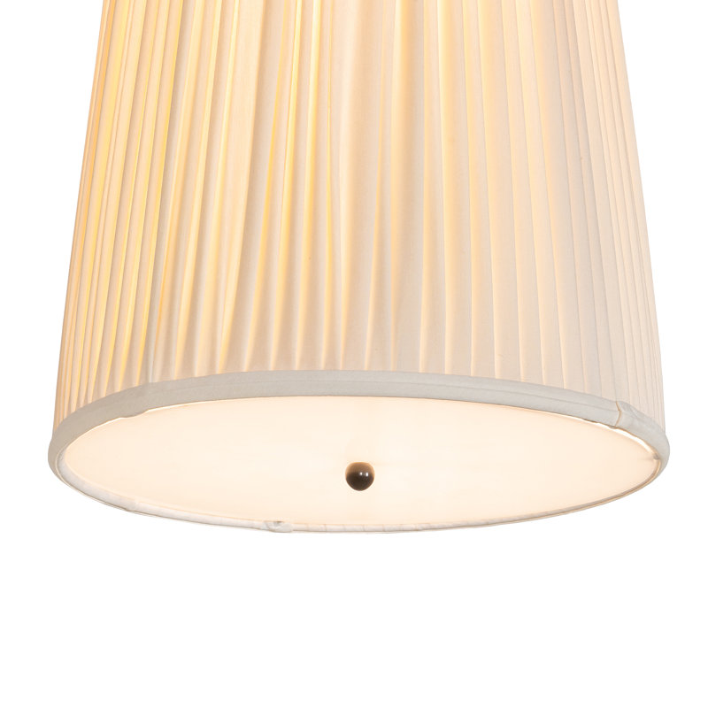15" Wide Channell Tapered & Pleated Pendant