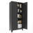 Shapely Doors Cabinet, Metal Storage Cabinet with Doors and Adjustable Shelves, for Bedroom, Living Room, Kitchen