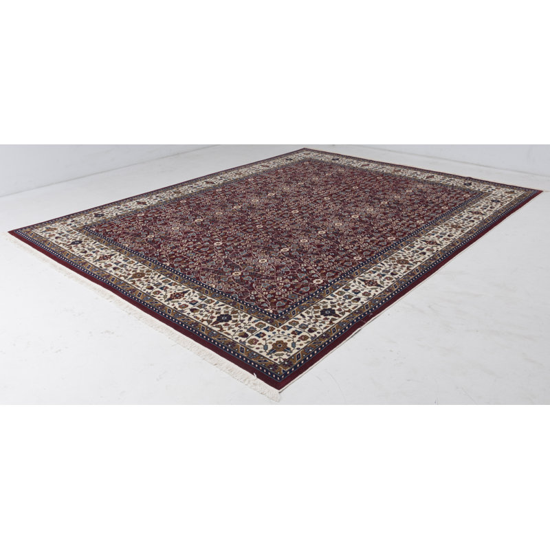 Hand Knotted Oriental Area Rug in Red