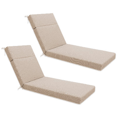 Coussin de chaise longue d'extérieur 2 pièces, 80 po x 26 po x 4 po