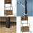 Rustic Brown Kitchen Storage Rack with Power Outlet - Baker's Rack with Shelves, Cabinets & Charging Station
