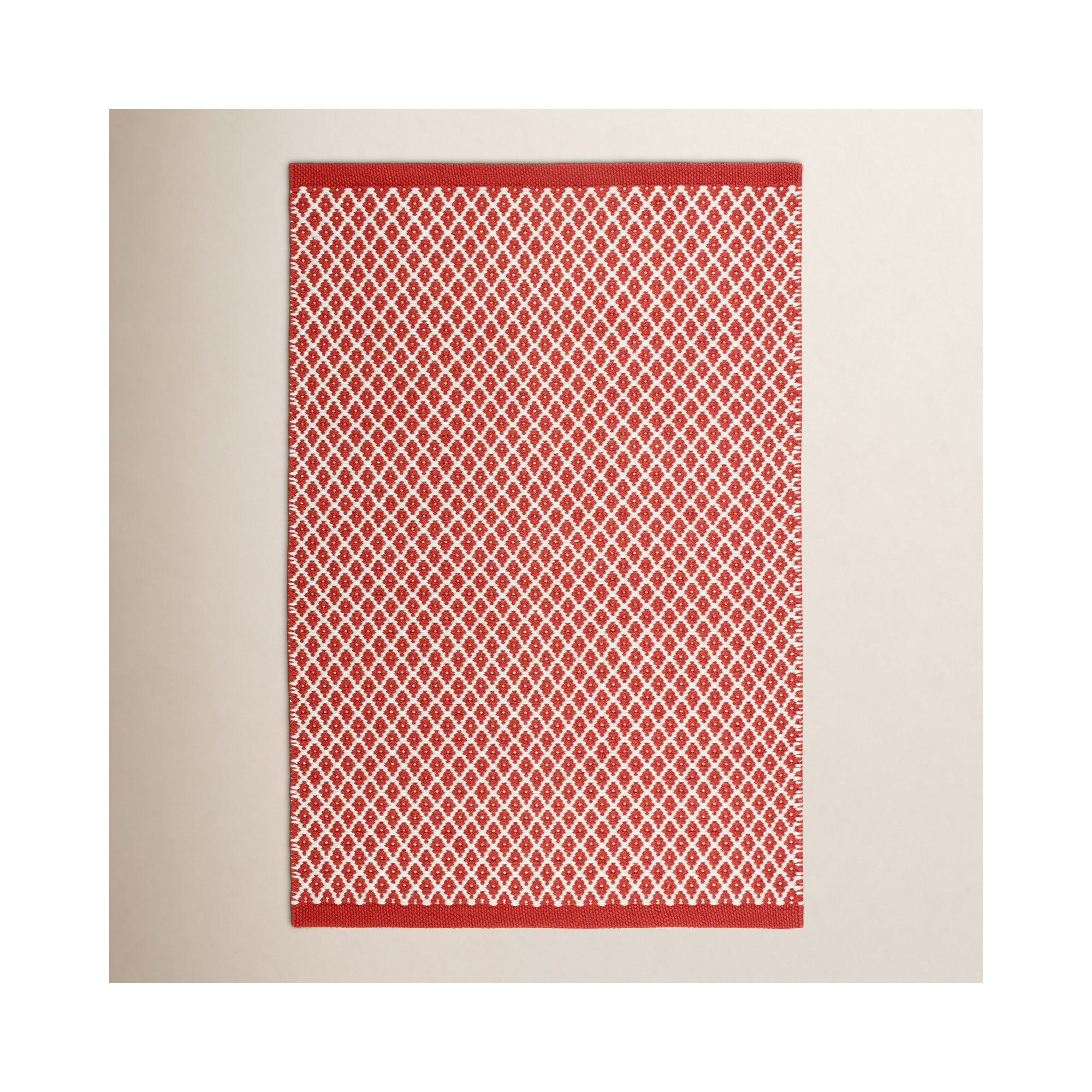 Mainsail Red Handwoven Indoor/Outdoor Rug, Rectangle 5' x 8'