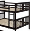 Lit superposé double au-dessus de double avec tiroirs et échelle pour chambre à coucher-1231988231