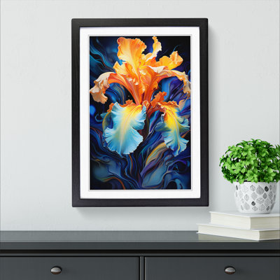 Iris Flower Symbolism - Single Picture Frame Print on Wood