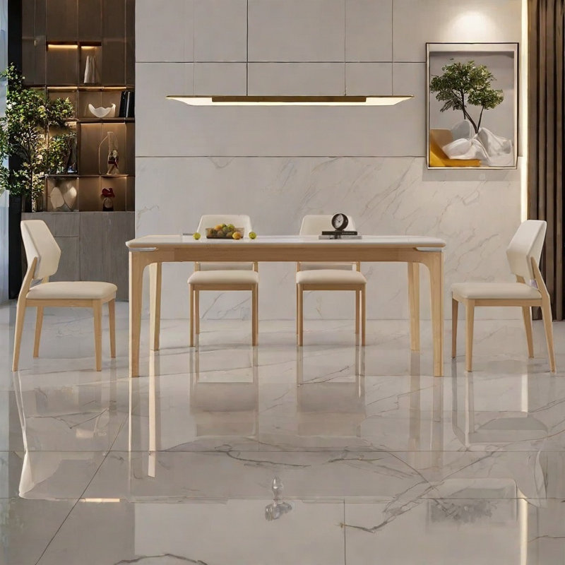 Table et chaises de salle à manger Contemporary Luxe, H 29,5 po x L 55,1 po x l 31,4 po