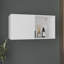 Pharmacie Kaser avec miroir et tablettes, avec option de position verticale ou horizontale, solution de rangement de salle de bain moderne, blanc
