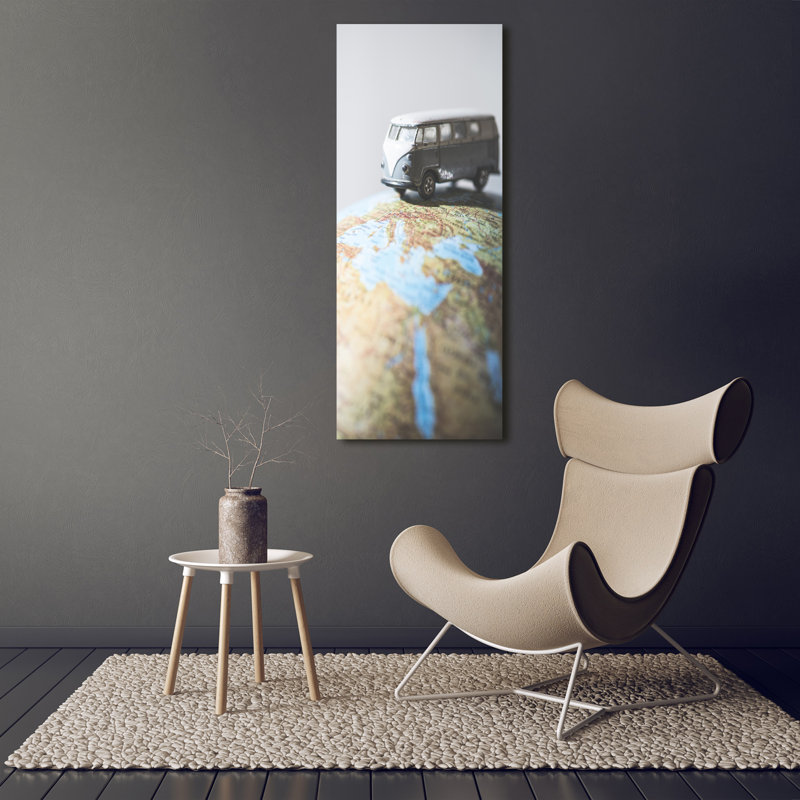 Van On The Globe - Wrapped Canvas Print