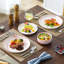 12 Pieces Dinnerware Set, Blue Set, Marble Grain, Round Plate And Bowl, Porcelain Dinnerware, Dinner Plates, Dessert Plates And Bowls For 4 Person-1172126899