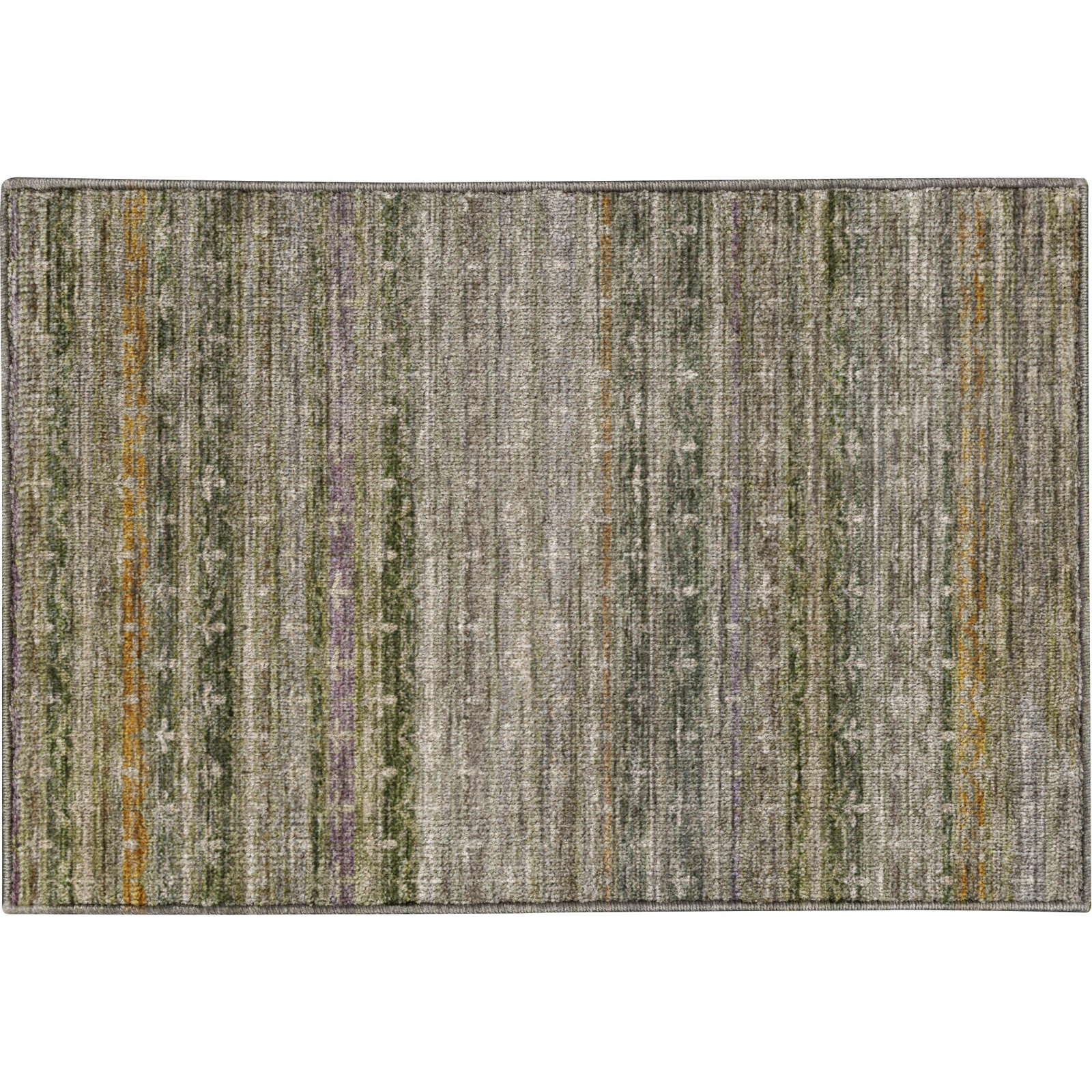 Premium Machine Washable Tirico Casual Rug, Basil, 1'8" x 2'6"