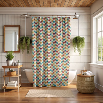 Retro Harvest Hues - 1 Piece Standard Shower Curtain