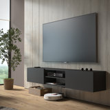 Desmone Modern Floating TV Stand Wall Mount Media Console Up To 78" TVs