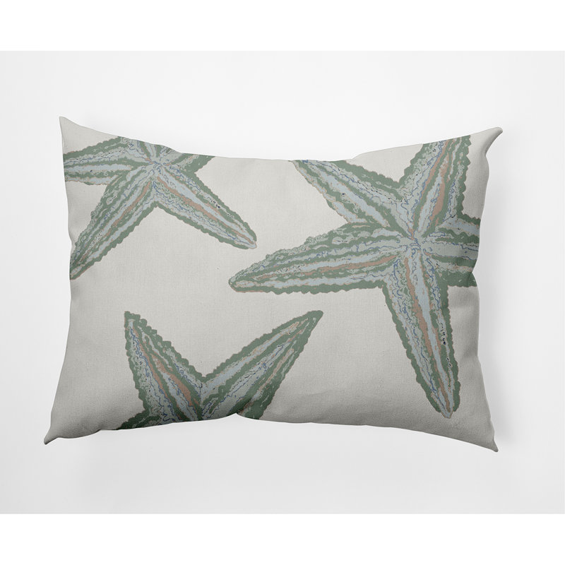 Beach Vacation Nautical & Beach Print Throw Pillow, Sage, 14" x 20"