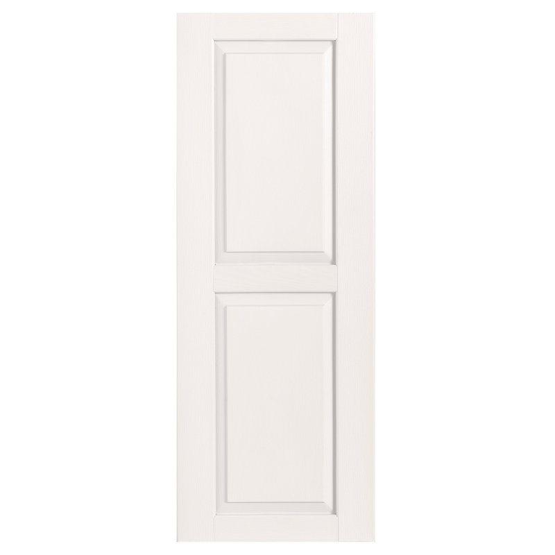 Volet extérieur à panneau surélevé en vinyle simple, Blanc, 18 po, 39 po